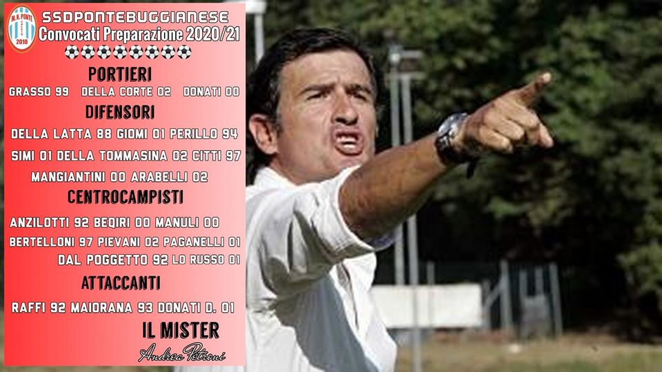 Promozione, Ponte Buggianese il raduno lunedì 31 agosto