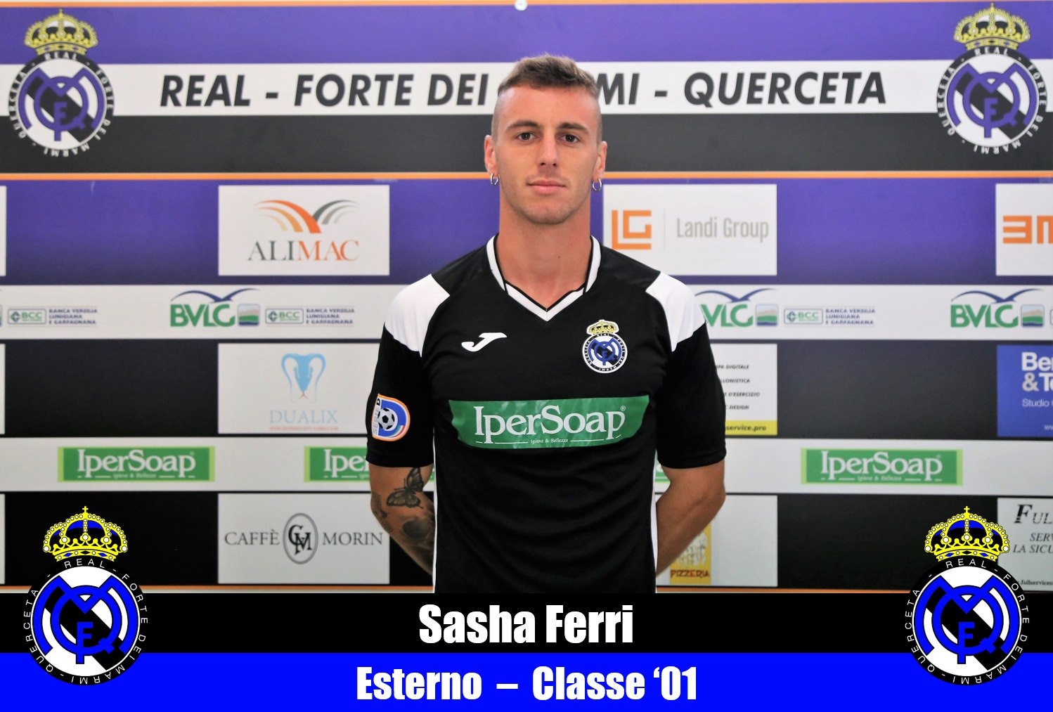 Serie D, Real Forte Querceta tesserato l’esterno Sasha Ferri