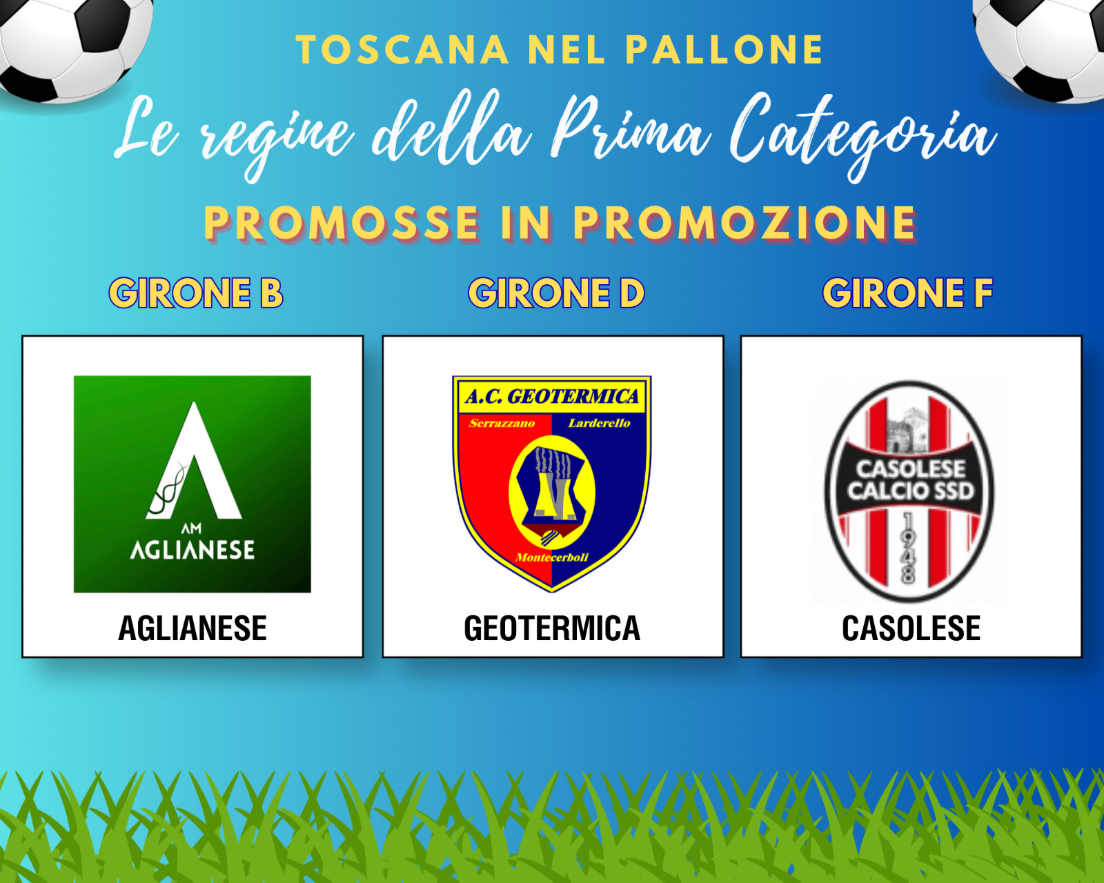 Am Aglianese, Geotermica e Casolese festa Promozione