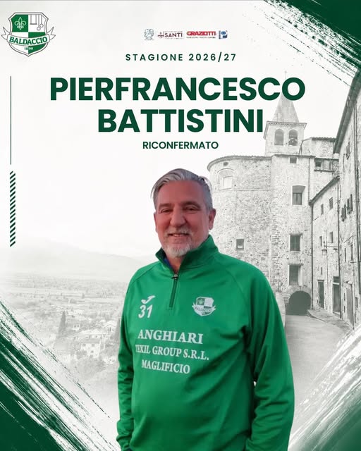 Baldaccio Bruni confermato mister Battistini